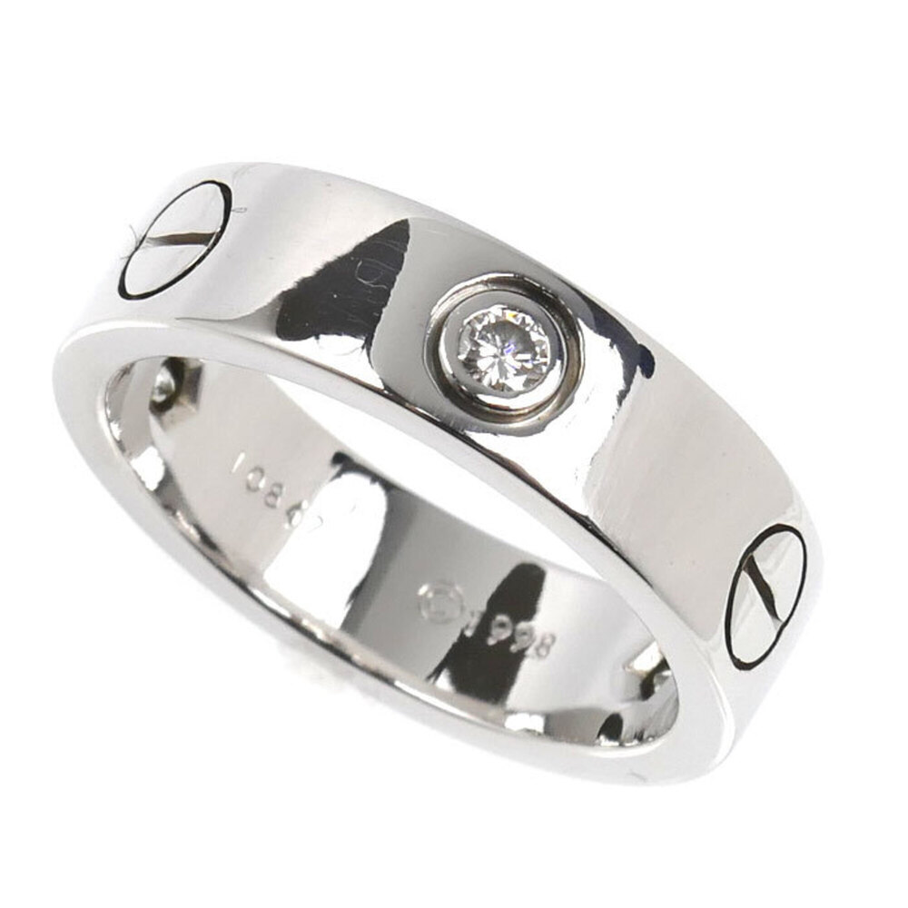 CARTIER 18k Silver Diamond Love Ring